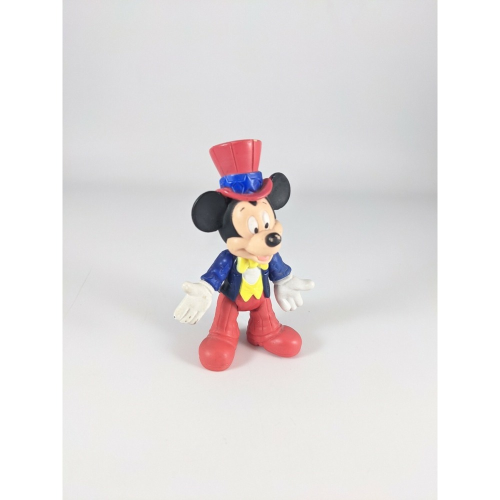 Disney Epcot Mickey Mouse Figure Center 3.5" Red Top Hat PVC 1990's